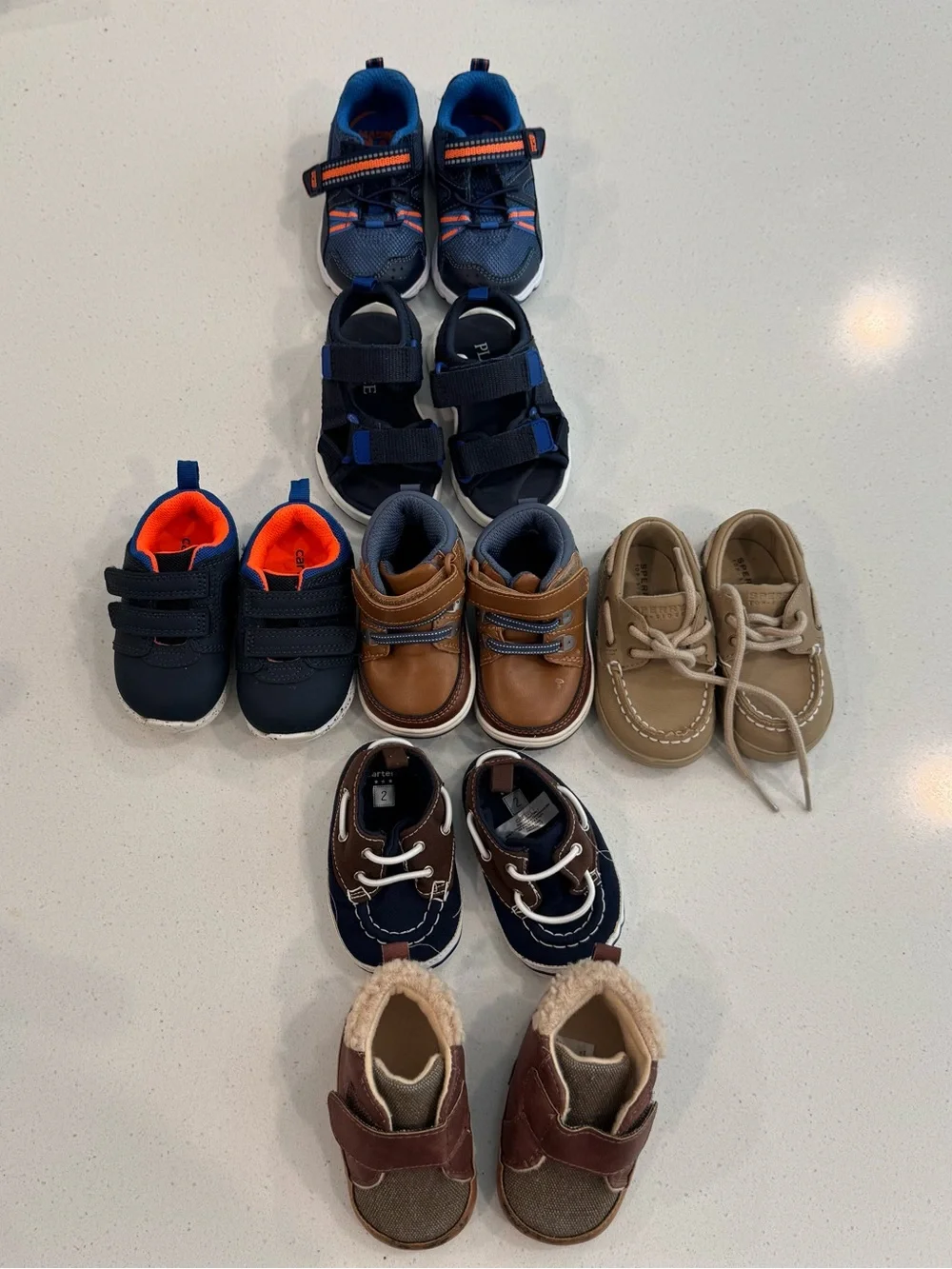 Baby Boy Shoe Lot - 7 Pairs - Sizes 6-9 months, 2, and 3M-4.5M